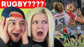 AMERICANS REACT TO RUGBY FOR THE FIRST TIME | BIGGEST HITS AND TACKLES