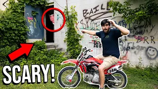 Exploring ABANDONED SCHOOL on Pit Bikes! *HAUNTED*