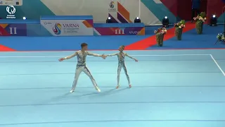 Anastasiia Semenovych & Bohdan Ivanyk (UKR) - 2023 ACRO European silver medallists, All-Around