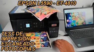 Printer🖨️Epson L5590 ET-4810 | Print speed and quality tests📄scanner and photocopies