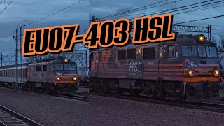EU07-403 HSL z pociągiem humanitarnym