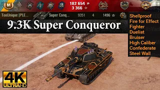 Super Conqueror video in Ultra HD 4K🔝 9351 dmg, 3130 block, 4 kills 🔝 World of Tanks ✔️