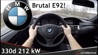 BMW 330d TUNED (E92) 2007 POV Test Drive + Acceleration 0 - 230 km/h