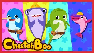 🦈🚧 Sea Animal Building Team 🚧🦈 & Shark architect Song | Sea Animals | Nursery rhymes #Cheetahboo