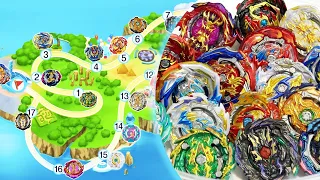 BEYBLADE BATTLE ISLAND CHALLENGE! | Board Game-style Battle Competition! | Beyblade Burst GT/Rise