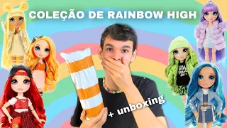 MINHA COLEÇÃO DE RAINBOW HIGH 🌈 + unboxing!