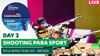 Hamar 2022 | Day 2 | rifle mixed team SH1 - Bronze medal | WSPS 10m European Championships