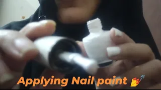 ASMR- applying Nail paint on your nails 💅#asmr