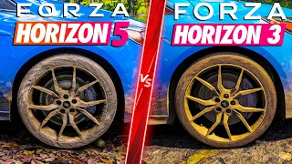 Forza Horizon 5 vs Forza Horizon 3 - Direct Comparison! Attention to Detail & Graphics! PC ULTRA 4K