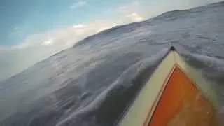 Surfing at Gilgo beach with GoPro mouth mount on August 13 2014