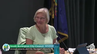 South Burlington City Council - 8/1/2022