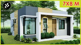 2 BEDROOM BOX TYPE HOUSE DESIGN IDEA | 7x8 meters | Simple House Design