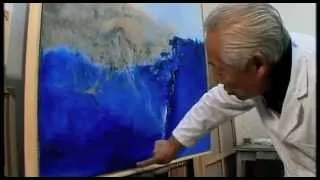 Zao Wou Ki  peint dans son atelier parisien