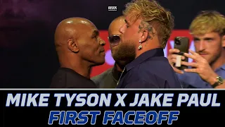 Mike Tyson vs. Jake Paul First Faceoff | Paul vs. Tyson