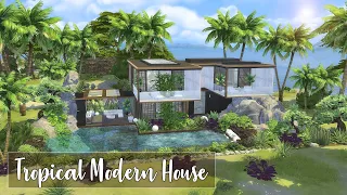 Tropical Modern House | No CC | The Sims 4 | Stop Motion