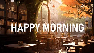 Smooth Jazz Music for Stress Relief ☕ Positive Autumn Morning Jazz in Outdoor Coffee Shop Ambience