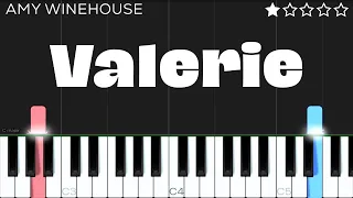 Amy Winehouse - Valerie | EASY Piano Tutorial