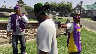 GTA V PC Lamar Kills Franklin   Franklin Joins The Ballas Teach Games