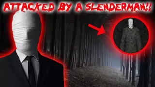 ATTACKED BY SLENDER MAN IN A HAUNTED FOREST!! | MOE SARGI