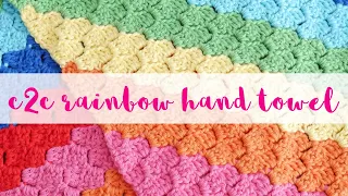 How to Crochet the C2C Rainbow Hand Towel