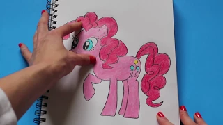 How to Draw My Little Pony PINKIE PIE Character Step By Step Easy