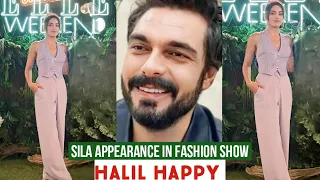 Sila Turkoglu first Appearance in Fashion Show !Halil Ibrahim Ceyhan Happy