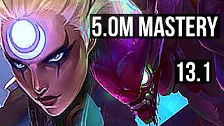 DIANA vs KHA'ZIX (JNG) | 5.0M mastery, 800+ games, 13/3/4, Dominating | EUW Diamond | 13.1