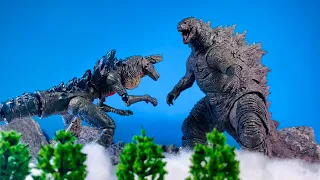 LEGENDARY GODZILLA  vs  ZILLA an epic stop motion battle