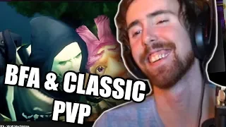 Asmongold Reactions "World PvP ! Classic VS BfA - WoW Machinima" by Captain Grim