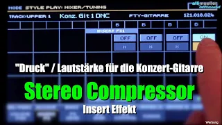 KORG Pa1000/4X - "Stereo Compressor" Lautstärke "Druck" für die Konzert-Gitarre # 774