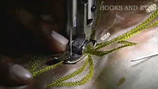 Embroidery using normal sewing machine.