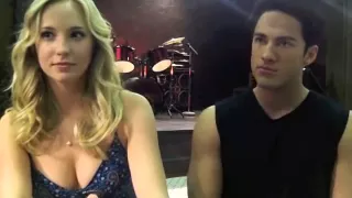 Zap2it On the Set of 'The Vampire Diaries' with Candice Accola and Michael Trevino