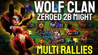 Lords Mobile| WOLF CLAN ZEROED 2B MIGHT PLAYER - MULTI RALLIES!!