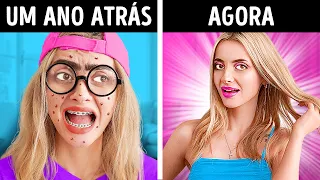 Transformação TOTAL de NERD para POPULAR | TRUQUES DO TIKTOK E ACESSÓRIOS DA AMAZON PARA FICAR LINDA