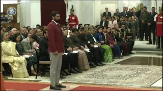 President of India presents ARJUN Award to Mohammed Shami