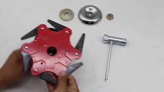How to assemble 6 Blade Head Brush Cutter Blade Trimmer