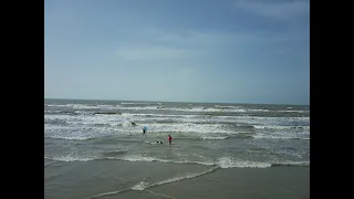 Morning Fly Over Sea Isle Beach In Galveston Texas (4K Drone)