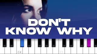 Norah Jones - Don't Know Why (piano tutorial)