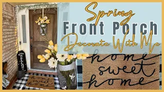 SPRING Front Porch Decorate With Me 2024 | GREEN & NATURAL for EARTH MONTH