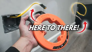 How To Run And Fish Electrical Wire Through Studs Inside Drywall! | DIY Tutorial For Beginners!