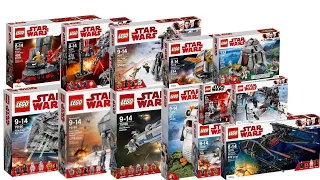 All LEGO Star Wars The Last Jedi Sets ever released Compilation/Collection Speed Build
