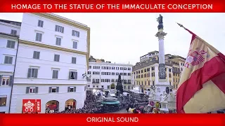 Pope Francis-Homage to the Statue of the Immaculate Conception 2019-12-08