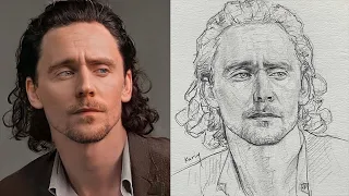 How to Draw a Portrait of Tom Hiddleston Using the Loomis Method