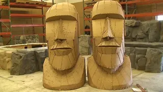 Fast/easy cardboard Easter Island Statue kit