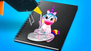 ARTESANATOS FANTÁSTICOS COM CANETA 3D E COLA QUENTE || Truques Fáceis De Desenho, Por 123GO Like!