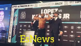 TEOFIMO LOPEZ VS KAMBOSOS UNDERCARD WEIGH IN