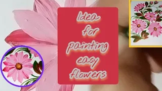 idea for painting easy flower | one stroke painting