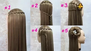 5 Peinados Diferentes con Trenzas de Cascada Fáciles y Rápidos