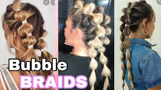 Bubble Braids 🌷 peinado facil y rapido 2 trenzas de moda So Cute 💕