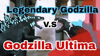 Legendary Godzilla Vs Godzilla Ultima | stop motion battle